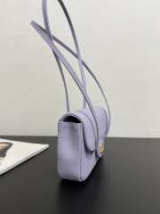 Uubags Chanel mini clutch with leather strap in light purple 11.5x17x5cm - 2