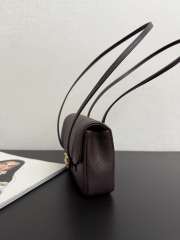 Uubags Chanel mini clutch with leather strap in dark brown 11.5x17x5cm - 3