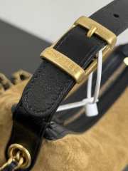 Uubags Chanel Clutch with strap Calfskin Suede, Glossy Sheepskin & Gold Metallic Brown/ Black 17.5x17.5x7.5cm - 4