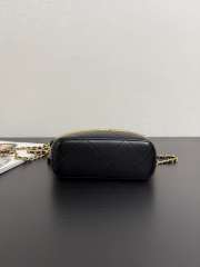 Uubags Chanel Clutch with strap Calfskin Suede, Glossy Sheepskin & Gold Metallic Brown/ Black 17.5x17.5x7.5cm - 3