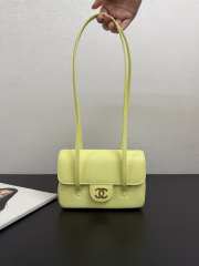 Uubags Chanel mini clutch with leather strap in pale gold 11.5x17x5cm - 1