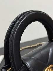 Uubags Chanel Mini shopping bag glossy sheepskin & gold-plated metal in black 13x19x7cm - 2