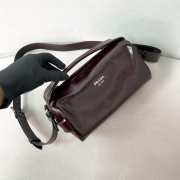 Uubags Prada small leather shoulder bag in dark brown 24x11x11cm - 4