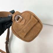 Uubags Prada small suede leather shoulder bag in cinnamon 24x11x11cm - 6