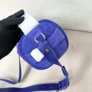 Uubags Prada small suede leather shoulder bag in purple 24x11x11cm - 6