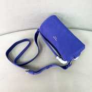 Uubags Prada small suede leather shoulder bag in purple 24x11x11cm - 2