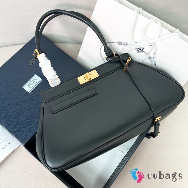 Uubags Prada Medium Leather Tote Bag In Black 38x21x8cm - 1