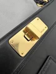 Uubags Prada Medium Leather Tote Bag In Black 38x21x8cm - 6
