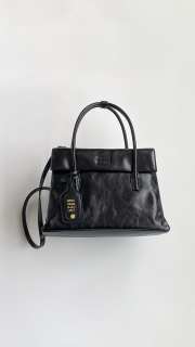 Uubags Miu Miu 5BA302 Solitaire shiny leather bag in black 28x19.5x11cm - 1
