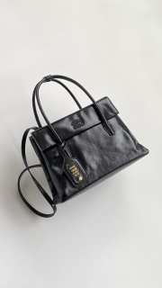 Uubags Miu Miu 5BA302 Solitaire shiny leather bag in black 28x19.5x11cm - 6
