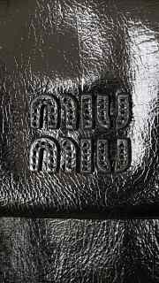 Uubags Miu Miu 5BA302 Solitaire shiny leather bag in black 28x19.5x11cm - 4