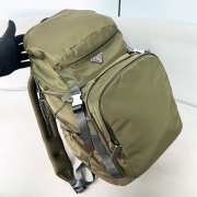 Uubags Prada Speedrock re-nylon and leather backpack in selva green 46x28x22cm - 4
