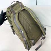 Uubags Prada Speedrock re-nylon and leather backpack in selva green 46x28x22cm - 3