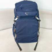 Uubags Prada Speedrock re-nylon and leather backpack in navy 46x28x22cm - 1