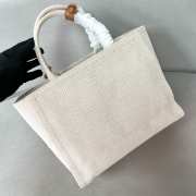 Uubags Prada Small linen blend tote bag in beige 26x19x15cm - 4
