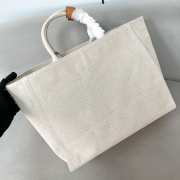 Uubags Prada Large linen blend tote bag in beige 43x30x20cm - 6