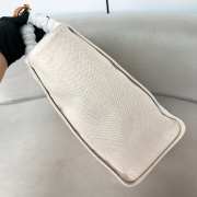 Uubags Prada Large linen blend tote bag in beige 43x30x20cm - 4