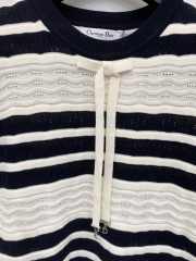 Uubags Dior Marinière Short-Sleeved Sweater Black/ White - 6