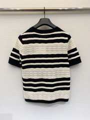 Uubags Dior Marinière Short-Sleeved Sweater Black/ White - 4
