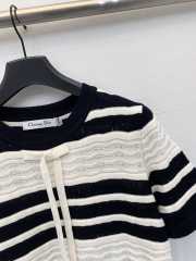 Uubags Dior Marinière Short-Sleeved Sweater Black/ White - 3