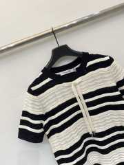 Uubags Dior Marinière Short-Sleeved Sweater Black/ White - 2