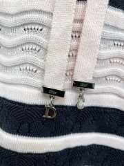 Uubags Dior Marinière Short-Sleeved Sweater Pink/ White - 4