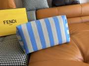 Uubags Fendi Roll large reversible shopper in pequin striped and blue FF fabric 35x32x19.5cm - 4