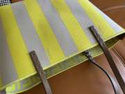 Uubags Fendi Roll large reversible shopper in pequin striped and yellow FF fabric 35x32x19.5cm - 6