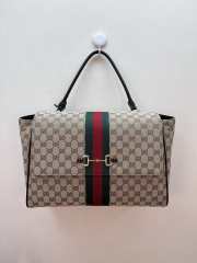 Uubags Fendi Paparazzo large top handle bag in sand and brown GG canvas 37x29x13cm  - 1