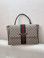 Uubags Fendi Paparazzo large top handle bag in sand and brown GG canvas 37x29x13cm  - 6