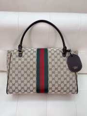 Uubags Fendi Paparazzo large top handle bag in sand and brown GG canvas 37x29x13cm  - 2