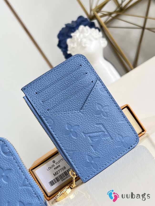 Uubags Louis Vuitton M27758 Romy Card Holder In Blue Jean 12x8x0.8cm - 1