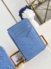 Uubags Louis Vuitton M27758 Romy Card Holder In Blue Jean 12x8x0.8cm - 1