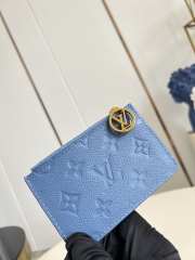 Uubags Louis Vuitton M27758 Romy Card Holder In Blue Jean 12x8x0.8cm - 5