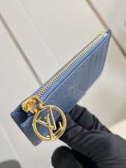 Uubags Louis Vuitton M27758 Romy Card Holder In Blue Jean 12x8x0.8cm - 4