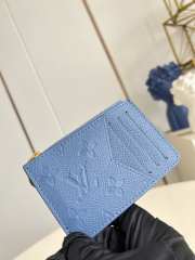 Uubags Louis Vuitton M27758 Romy Card Holder In Blue Jean 12x8x0.8cm - 3