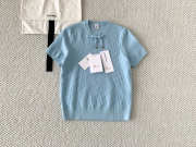 Uubags Short-Sleeved Sweater Blue Dior Oblique Technical Jacquard - 1