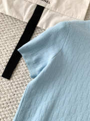 Uubags Short-Sleeved Sweater Blue Dior Oblique Technical Jacquard - 3