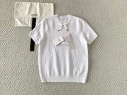 Uubags Short-Sleeved Sweater White Dior Oblique Technical Jacquard - 1