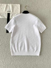 Uubags Short-Sleeved Sweater White Dior Oblique Technical Jacquard - 5