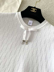 Uubags Short-Sleeved Sweater White Dior Oblique Technical Jacquard - 2