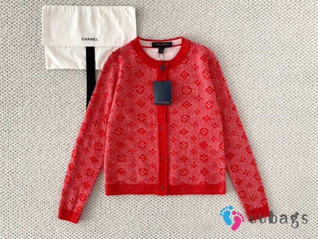 Uubags Louis Vuitton 1AJZ5R Monogram Tweed-Effect Knit Cardigan - 1