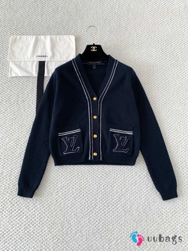 Uubags Louis Vuitton 1AJZ43 Contrast Accent Cardigan - 1