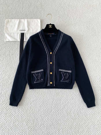 Uubags Louis Vuitton 1AJZ43 Contrast Accent Cardigan