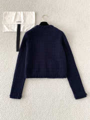 Uubags Chanel Jacket In Cashmere Navy Blue - 2