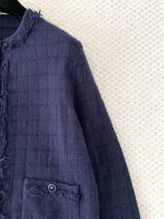 Uubags Chanel Jacket In Cashmere Navy Blue - 3