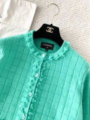 Uubags Chanel Jacket In Cashmere Light Green - 6