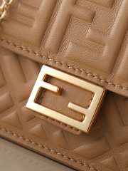 Uubags Fendi wallet on chain baguette light brown nappa leather wallet with FF motif 21x11.5x5cm - 2