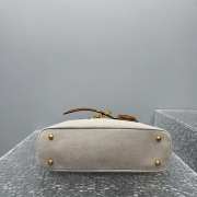 Uubags Miu Miu Aventure canvas and leather bag in beige/brandy 31x23x10cm - 4