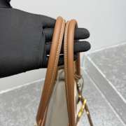 Uubags Miu Miu large Aventure canvas and leather bag in beige/brandy 44.5x24x14cm - 6